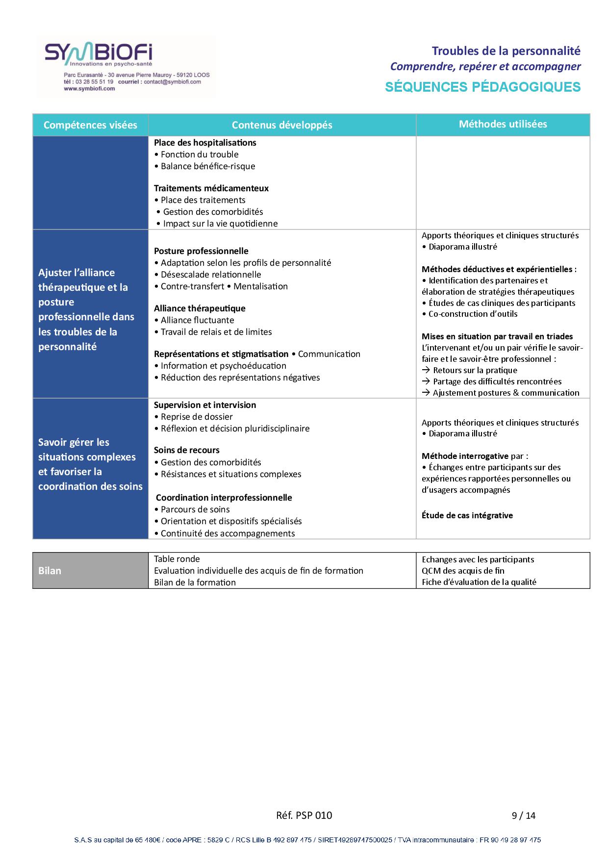 alt="Programme de la formation Troubles de la personnalité : comprendre, repérer, accompagner - page 3"