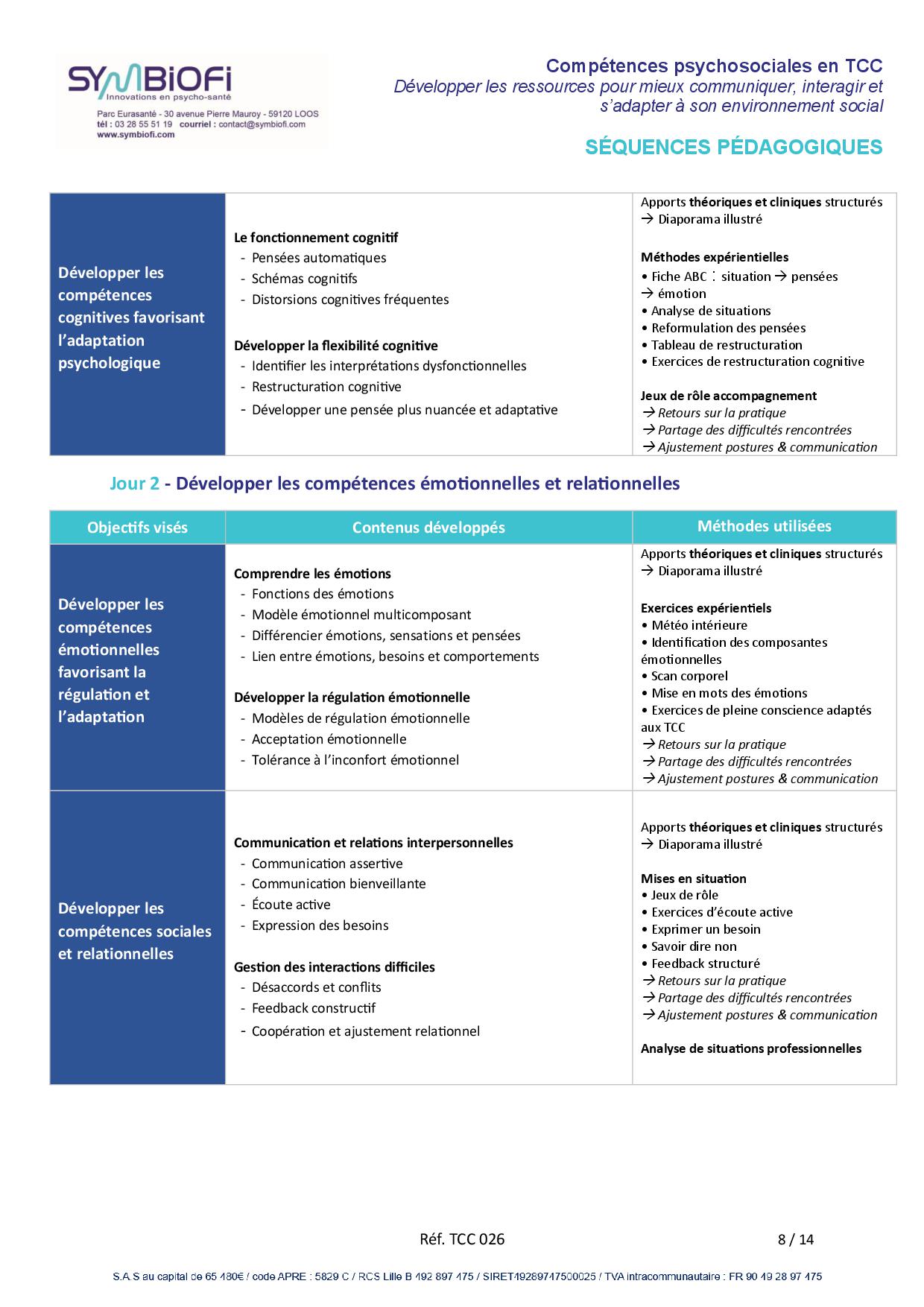 Symbiofi_Formation_Competences_Psychosociales_Page_2 alt="Programme de la formation Compétences psychosociales en TCCÉ : développer les ressources pour mieux communiquer, interagir et s’adapter à son environnement social - page 2"