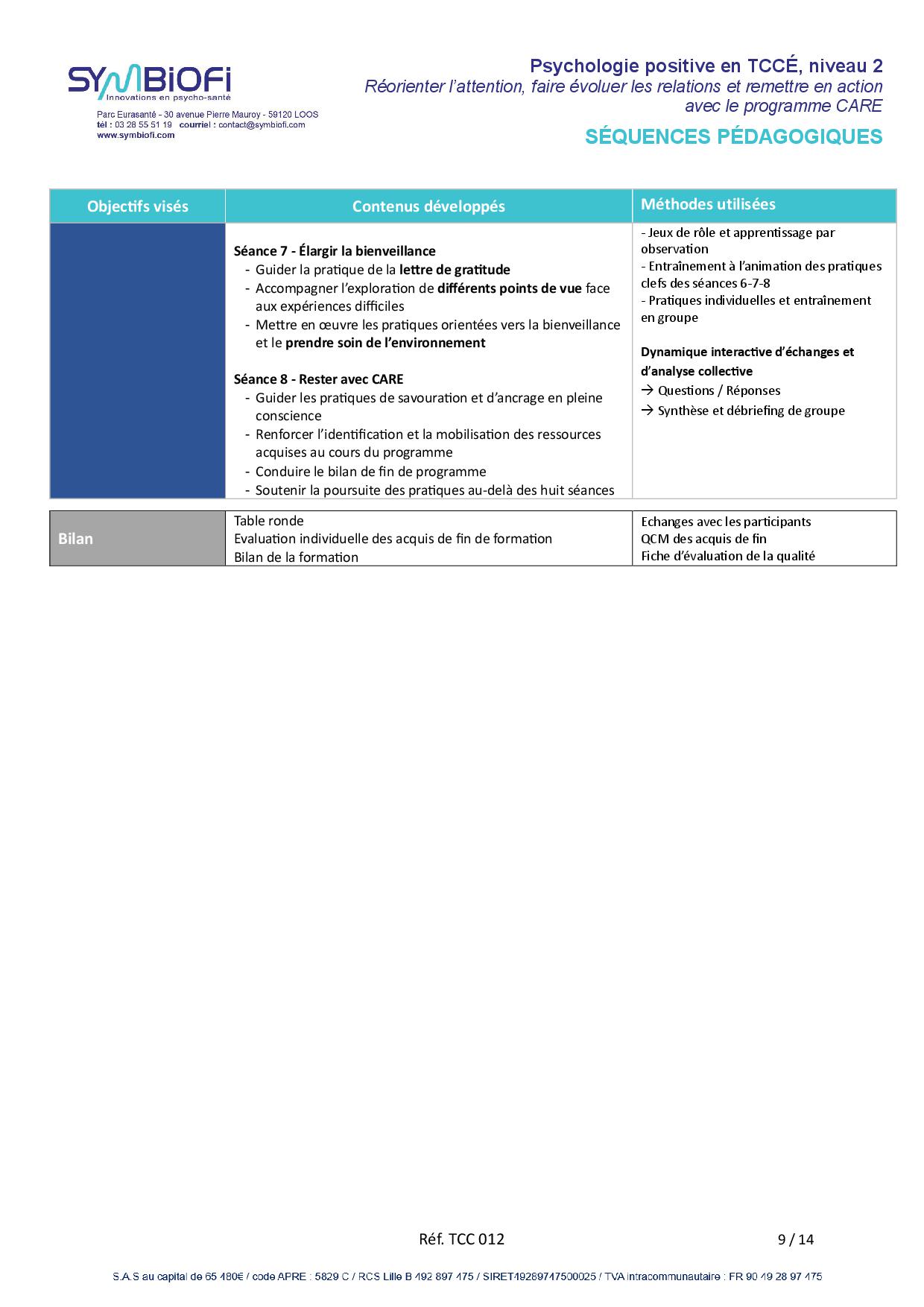 Symbiofi_Formation_Psychologie_Positive_CARE_Page_3 alt="Programme de la formation Psychologie positive en TCCÉ, niveau 2 : réorienter l’attention, faire évoluer les relations et remettre en action avec le programme CARE -page 3"