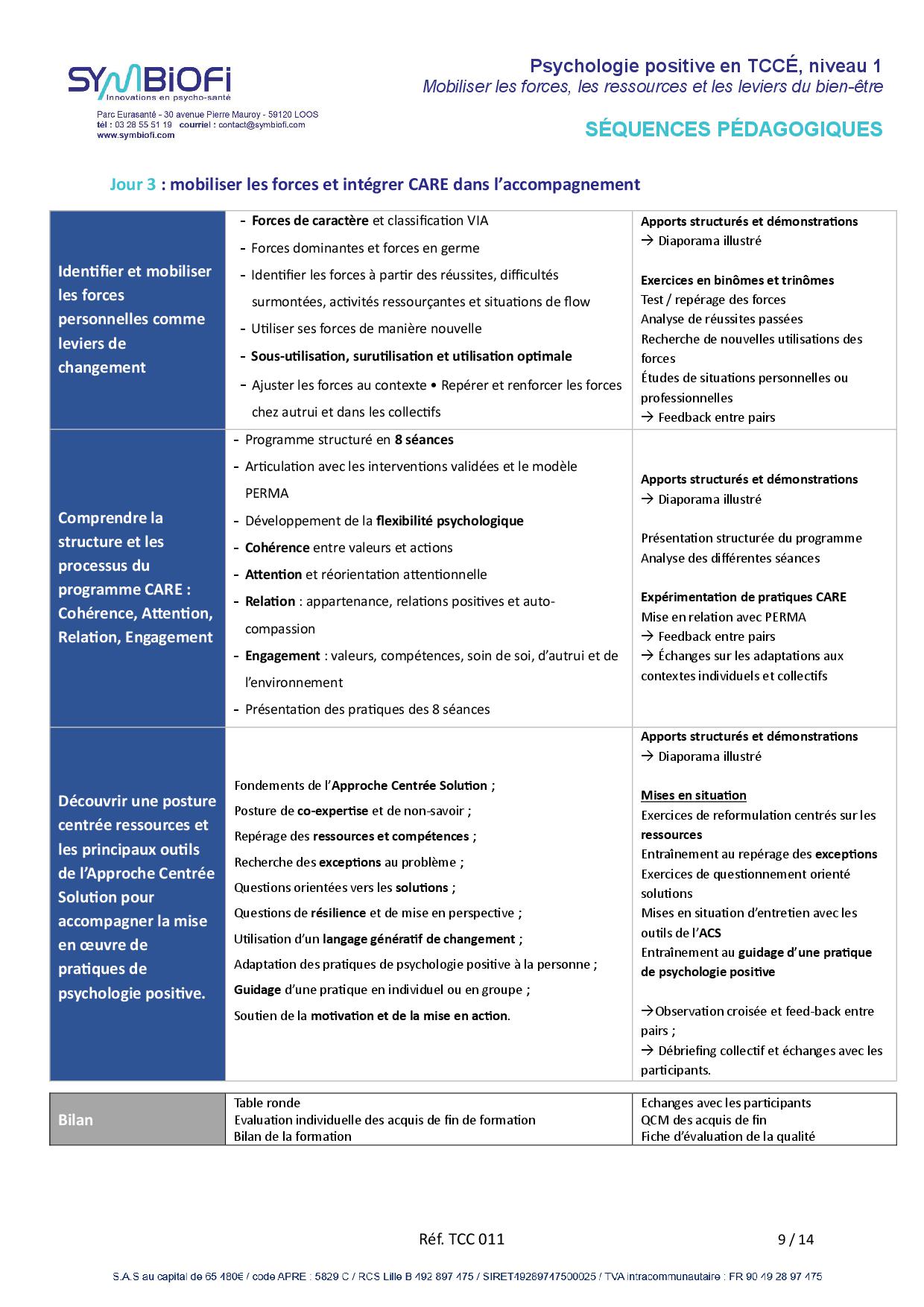 Symbiofi_Formation_Psychologie_Positive_Page_3 alt="Programme de la formation Psychologie positive en TCCÉ, niveau 1 : mobiliser les forces, les ressources et les leviers du bien-être - page 3"
